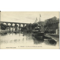 CPA: DINAN, Le Port et le Viaduc de Lanvallay, vers 1910