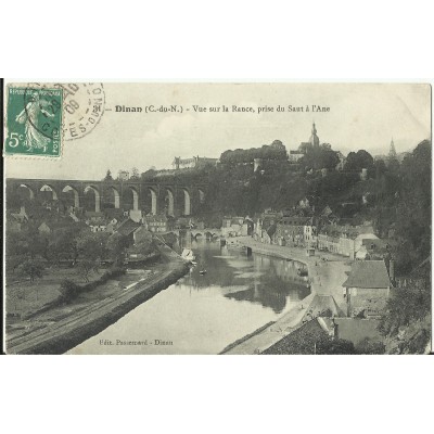 CPA: DINAN, Vue sur la Rance (saut de l'Ane), en 1900