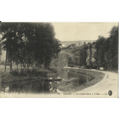 CPA: DINAN, Le Canal allant à Léhon, vers 1910