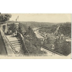 CPA: DINAN, Vue sur la Rance et tour Ste-Catherine, vers 1910