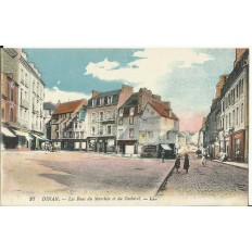 CPA: DINAN,Rues du Marchix & du Cocherel, Animé, vers 1900