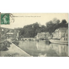 CPA: DINAN, Le Vieux Pont, pris en aval, vers 1900
