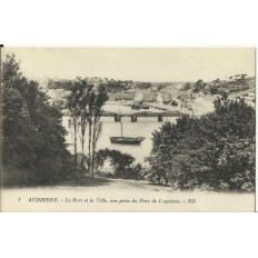 CPA: AUDIERNE, Le Port & la Ville, vers 1910