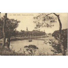 CPA: PONT-L'ABBE, Panorama de la Rivière, vers 1910