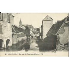 CPA: CHARTRES, Vue prise du Pont Saint-Hilaire, vers 1900