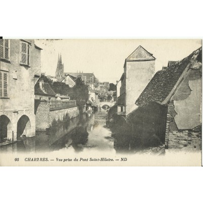 CPA: CHARTRES, Vue prise du Pont Saint-Hilaire, vers 1930