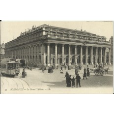 CPA: BORDEAUX, LE GRAND THEATRE, vers 1900