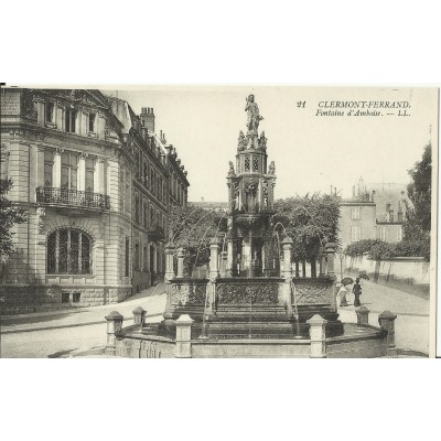 CPA: CLERMONT-FERRAND, Fontaine d'Amboise, vers 1900