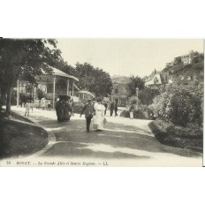 CPA: ROYAT, la Grande Allée et Source Eugénie, vers 1900