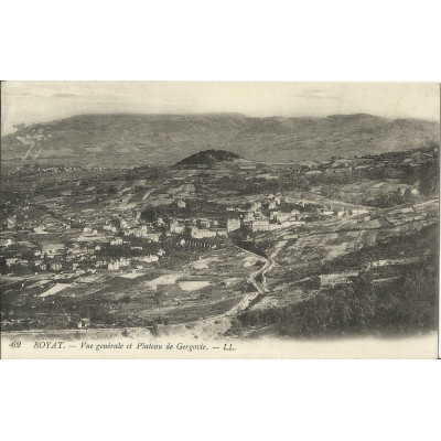 CPA: ROYAT, Vue Générale et Plateau de Gergovie, vers 1900