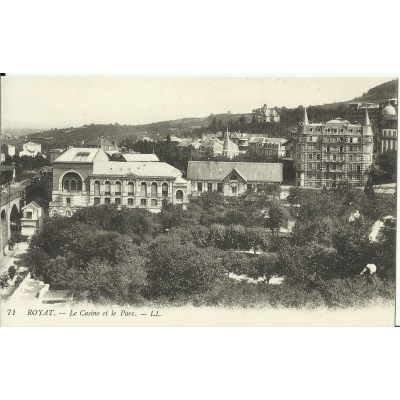 CPA: ROYAT, le Casino et le Parc, vers 1900