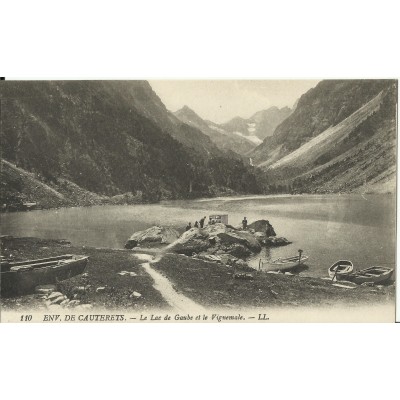 CPA: CAUTERETS (environs),Le Lac de Gaube et le Vignemale, vers 1900
