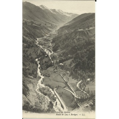CPA: BAREGES, Route de Luz, Vallée du Bastan, vers 1900