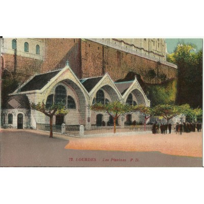 CPA: LOURDES, Les Piscines , vers 1910