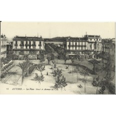 CPA: ANTIBES, la Place Massé et Avenue du Cap, Années 1900