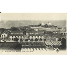 CPA: ANTIBES, les Casernes et le Fort Carré, Années 1900