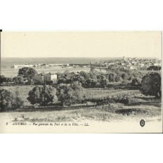 CPA: ANTIBES, Vue Générale du Port et de la Ville, Années 1900