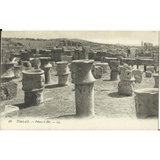 CPA: ALGERIE, TIMGAD, Pilons à Blé, années 1900