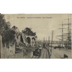 CPA: NANTES, Rochers de l'Hermitage, Quai d'Algillon, vers 1920