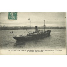 CPA: NANTES, En dépit des sous-marins Boches..., vers 1917