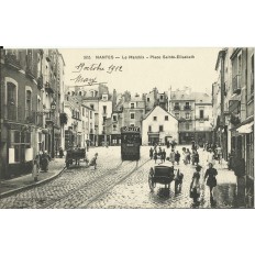 CPA: NANTES, Le Marchix, Place Sainte-Elisabeth, vers 1910