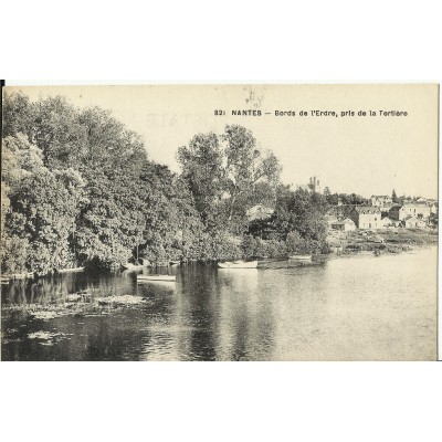 CPA: NANTES, Bords de l'Erdre, pris de la Tortière, vers 1910