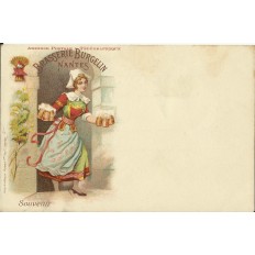 CPA: NANTES, BRASSERIE BURGELIN (PUBLICITE), vers 1900