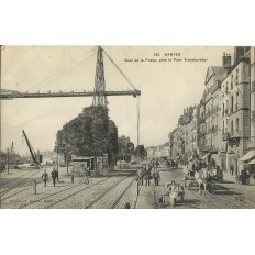 CPA: NANTES, Quai de la Fosse,près le Pont Transbordeur, années 1900