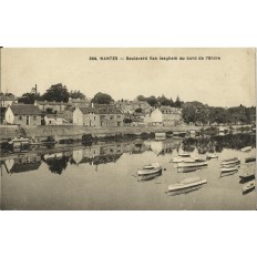 CPA: NANTES, Boulevard Van Iseghem au bord de l'Erdre, années 1910