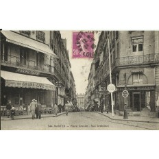CPA: NANTES, Place Graslin, Rue Crébillon, années 1940