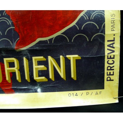 Lucien BOUCHER, AFFICHE AIR FRANCE ORIGINALE 1949, ORIENT / EXTREME-ORIENT