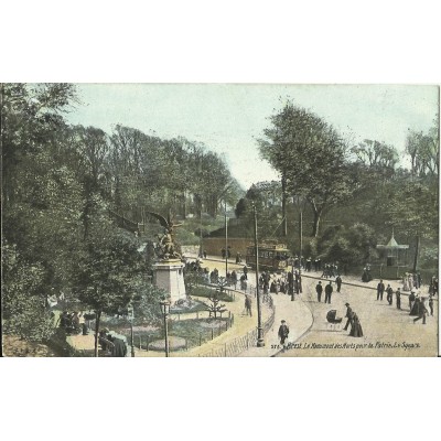 CPA: BREST, Le Monument des Morts pour la Patrie (couleurs), vers 1900