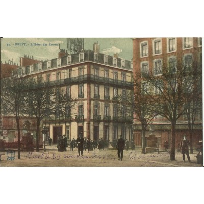 CPA: BREST, L'Hotel des Postes, vers 1910