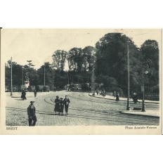 CPA: BREST, La Place Anatole-France vers 1930