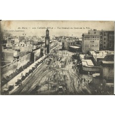 CPA MAROC, Casablanca.Vue Générale du Centre-Ville, années 1910