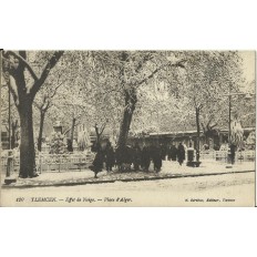 CPA: MAROC, TLEMCEN, Place d'Alger sous la neige, années 1910