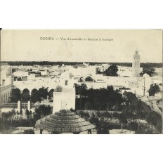 CPA: MAROC, OUJDA, Vue d'Ensemble, Kiosque à Musique, années 1910