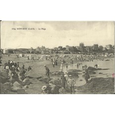 CPA: SAINT-QUAY, La Plage, Animation, années 1900