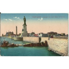 CPA: EGYPTE, Port-Said, Vue Générale et Statue de Lesseps, années 1920