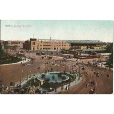 CPA: EGYPTE, Le Caire, La Station des Trains, années 1910