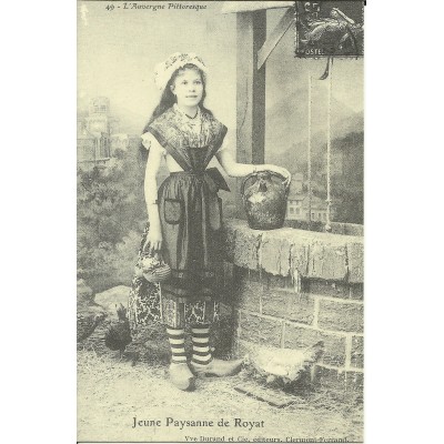 CPA (REPROD): ROYAT, Jeune Paysanne, vers 1900.