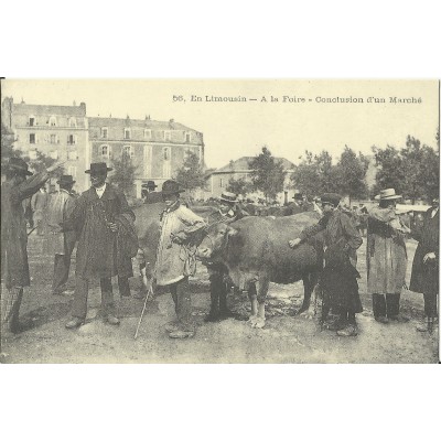 CPA: (REPRO) LIMOUSIN. A la Foire, Conclusion d'un Marché, vers 1900