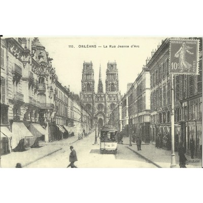 CPA: (REPRO) ORLEANS, La Rue Jeanne d'Arc, vers 1900.