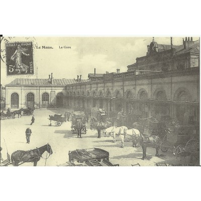 CPA: (REPRO) LE MANS, La Gare, vers 1900.