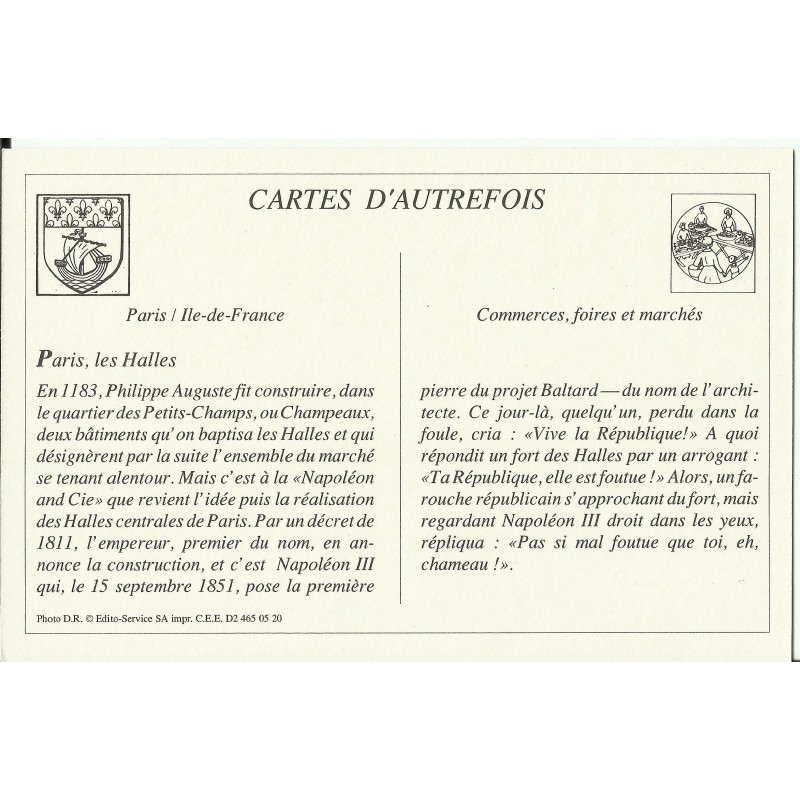 CPA PARIS LES Halles Un Pavillon (17193) EUR 11,99 - FR