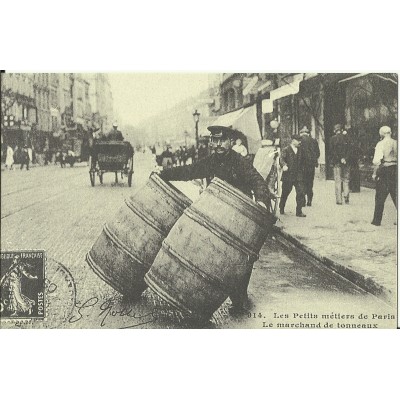 CPA: (REPRO). PARIS, Le Marchand de Tonneaux, vers 1900.