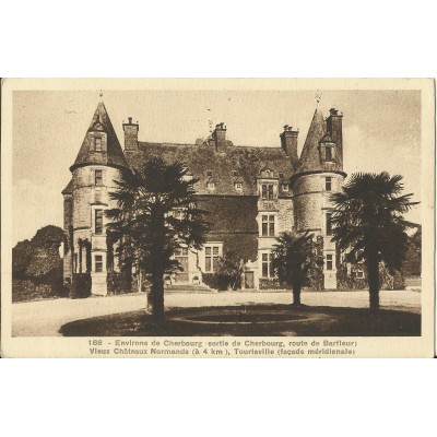 CPA: CHERBOURG (env.), Vieux Chateau de Tourlaville, vers 1940