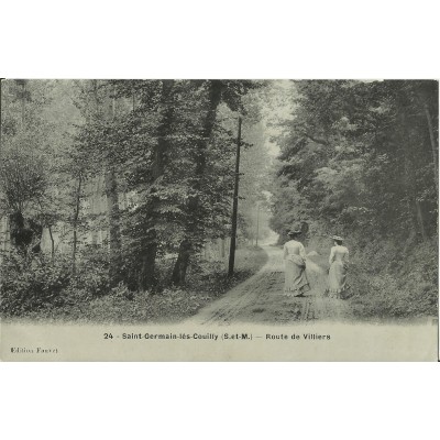 CPA: SAINT-GERMAIN-LES-COUILLY, Route de Villiers, vers 1900