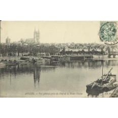 CPA: ANGERS, Vue Générale prise du Pont de la Haute-Chaine, vers 1900.