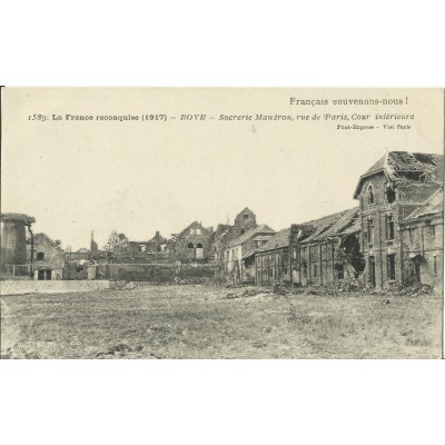 CPA - ROYE, Sucrerie Mandrou, rue de Paris - Années 1920